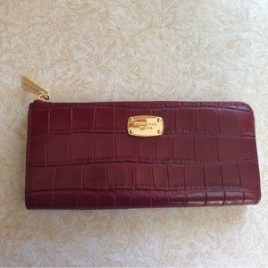 NWT - Michael Kors Embossed Leather Wallet